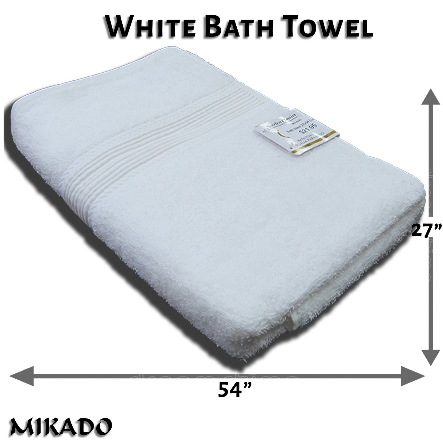 Cotton Bath Towel - White