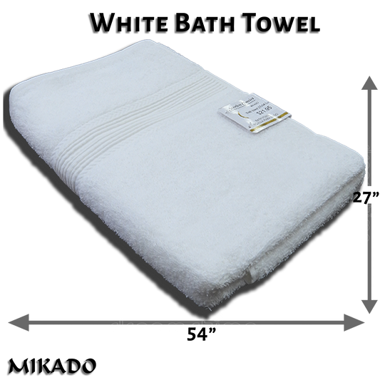 Cotton Bath Towel - White