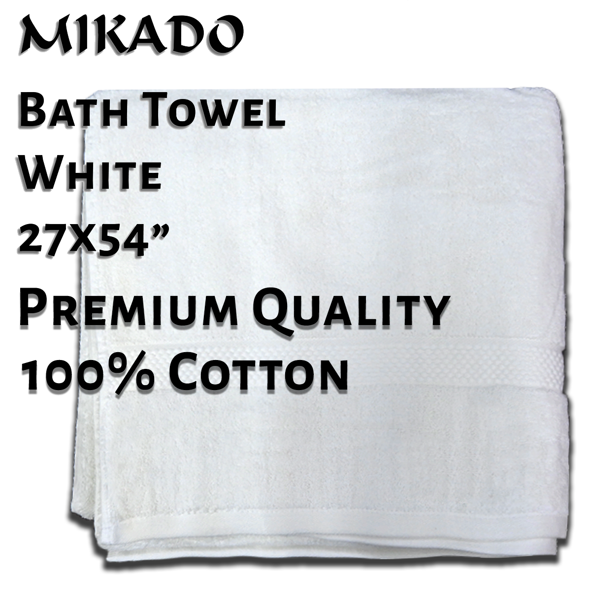 Cotton Bath Towel - White
