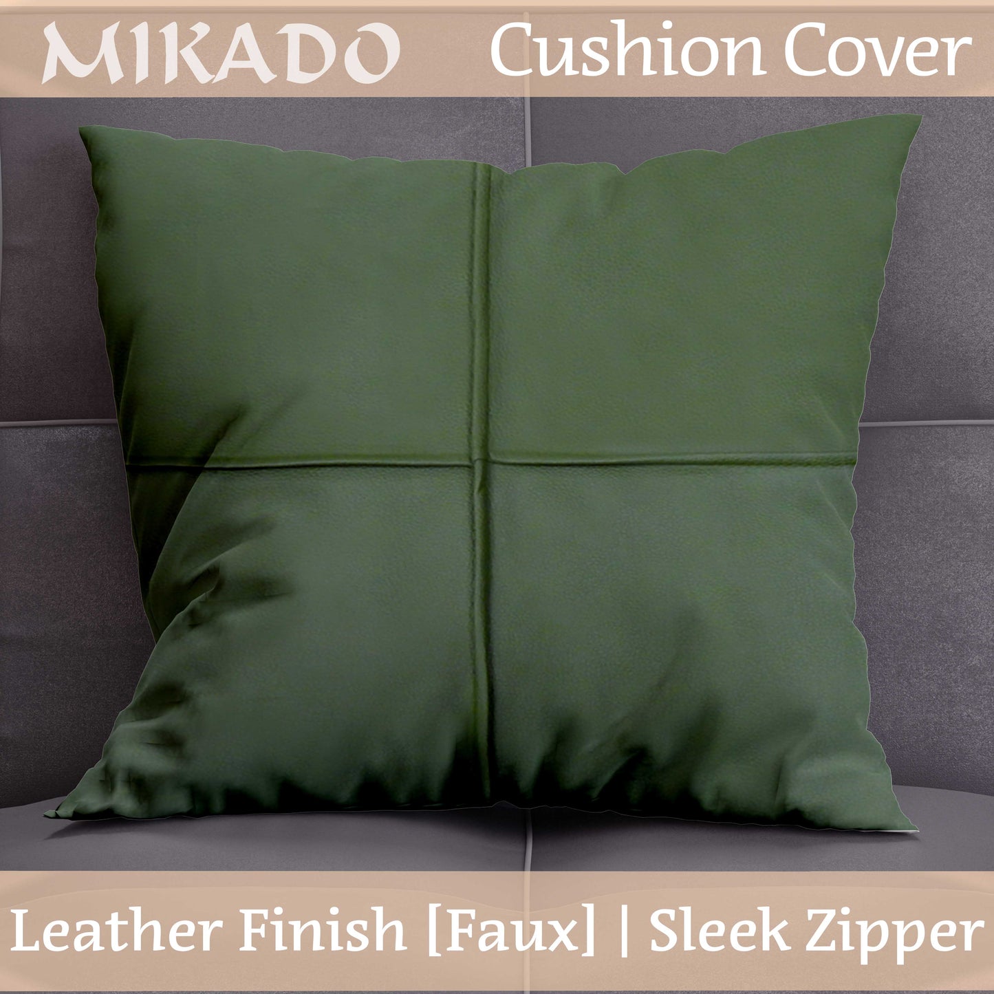 Cushion Cover - Leather Finish