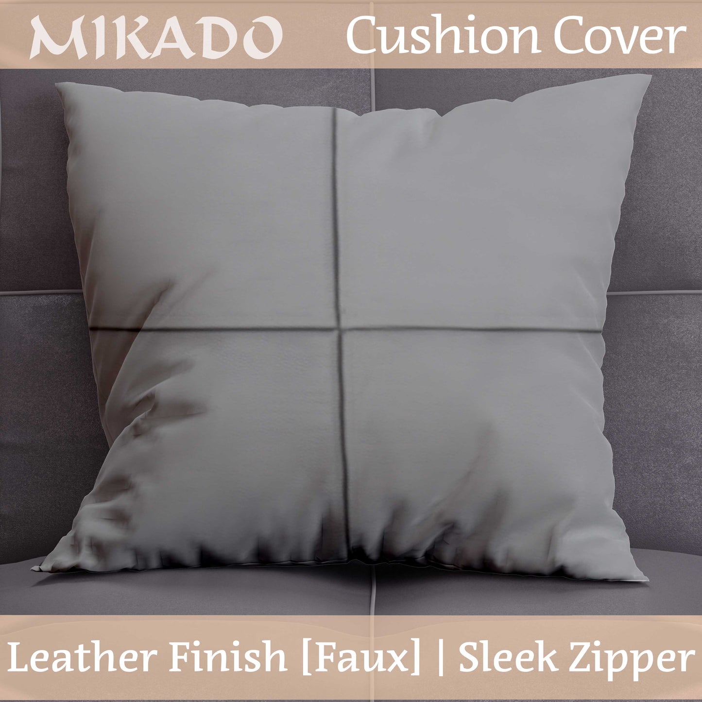 Cushion Cover - Leather Finish