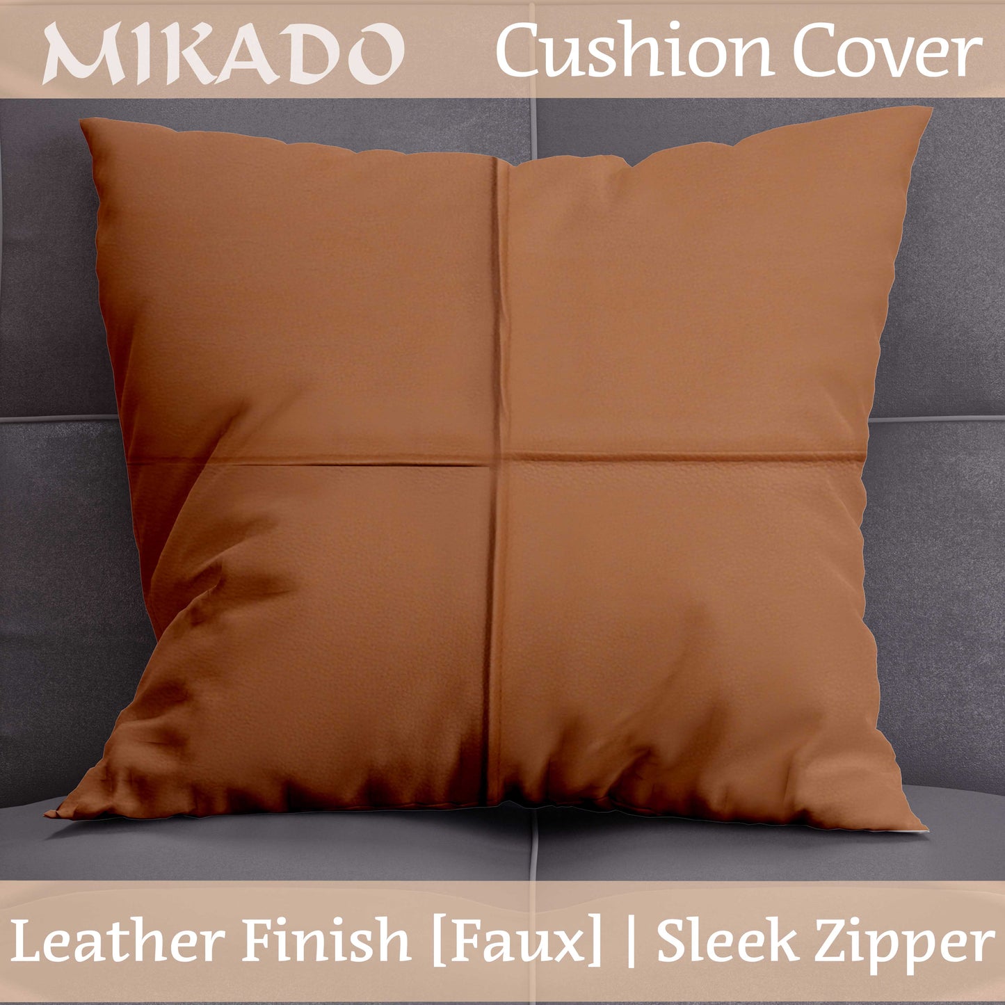 Cushion Cover - Leather Finish