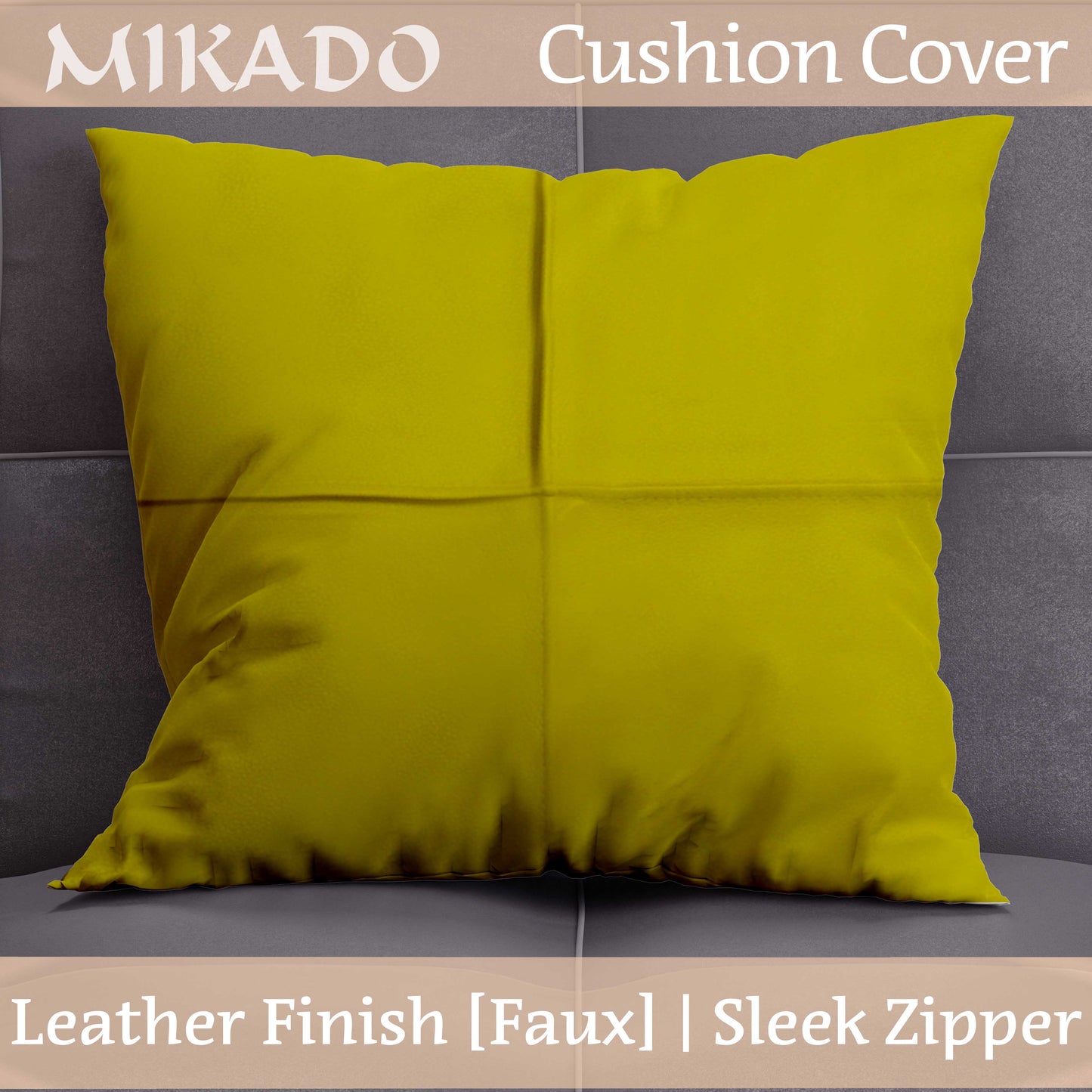 Cushion Cover - Leather Finish