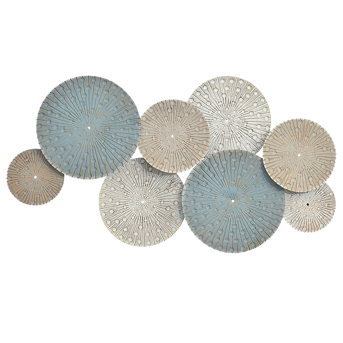 Modern Metal 3D Wall Sculpture - Abstract Lily Pads