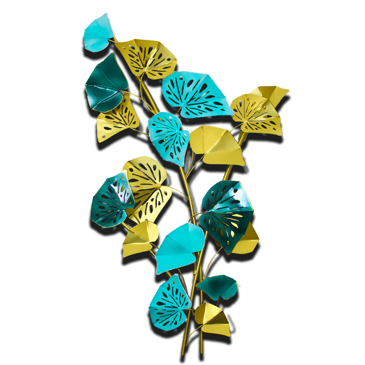 Decorative 3D Metal Wall Sculpture - Ginko Leaves