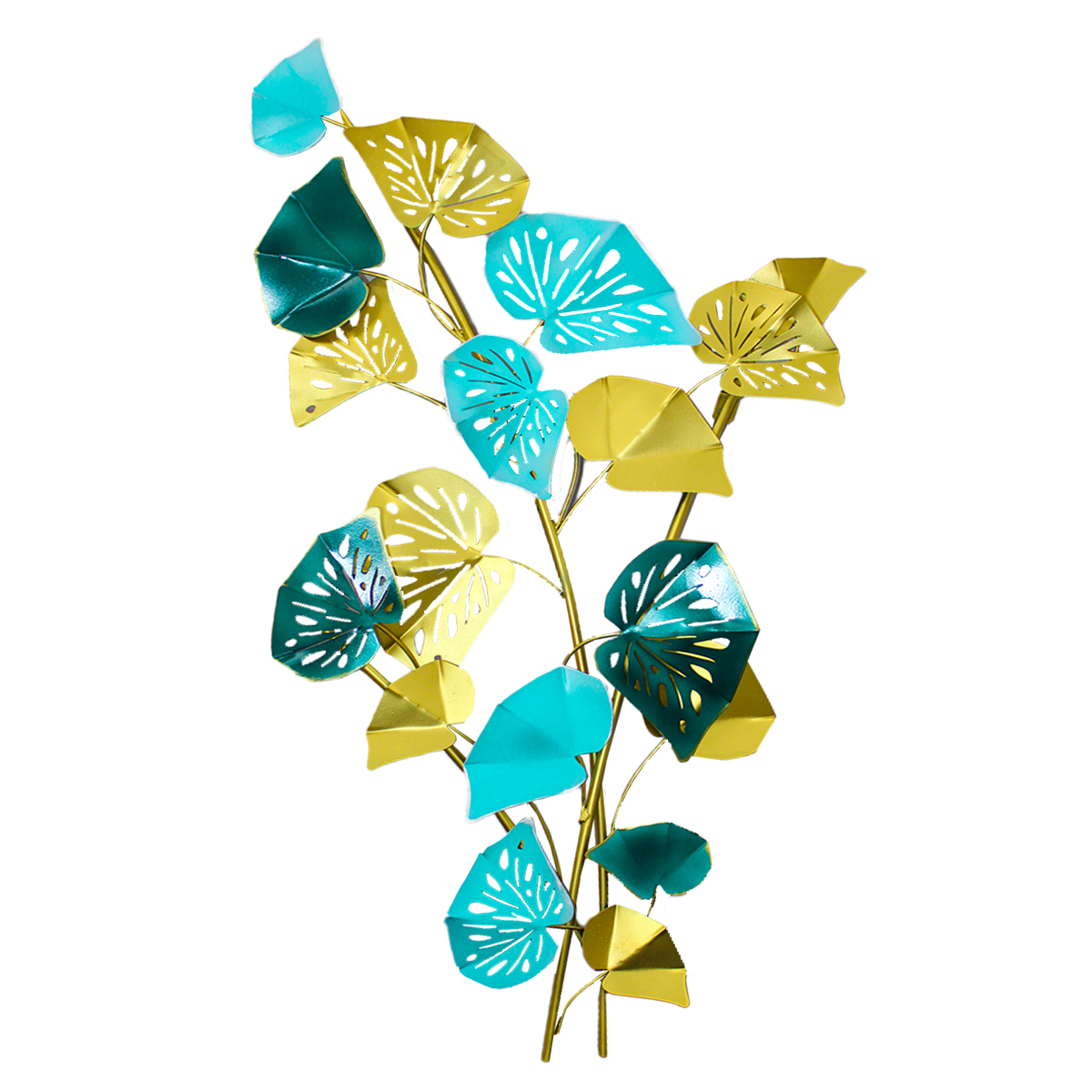 Decorative 3D Metal Wall Sculpture - Ginko Leaves