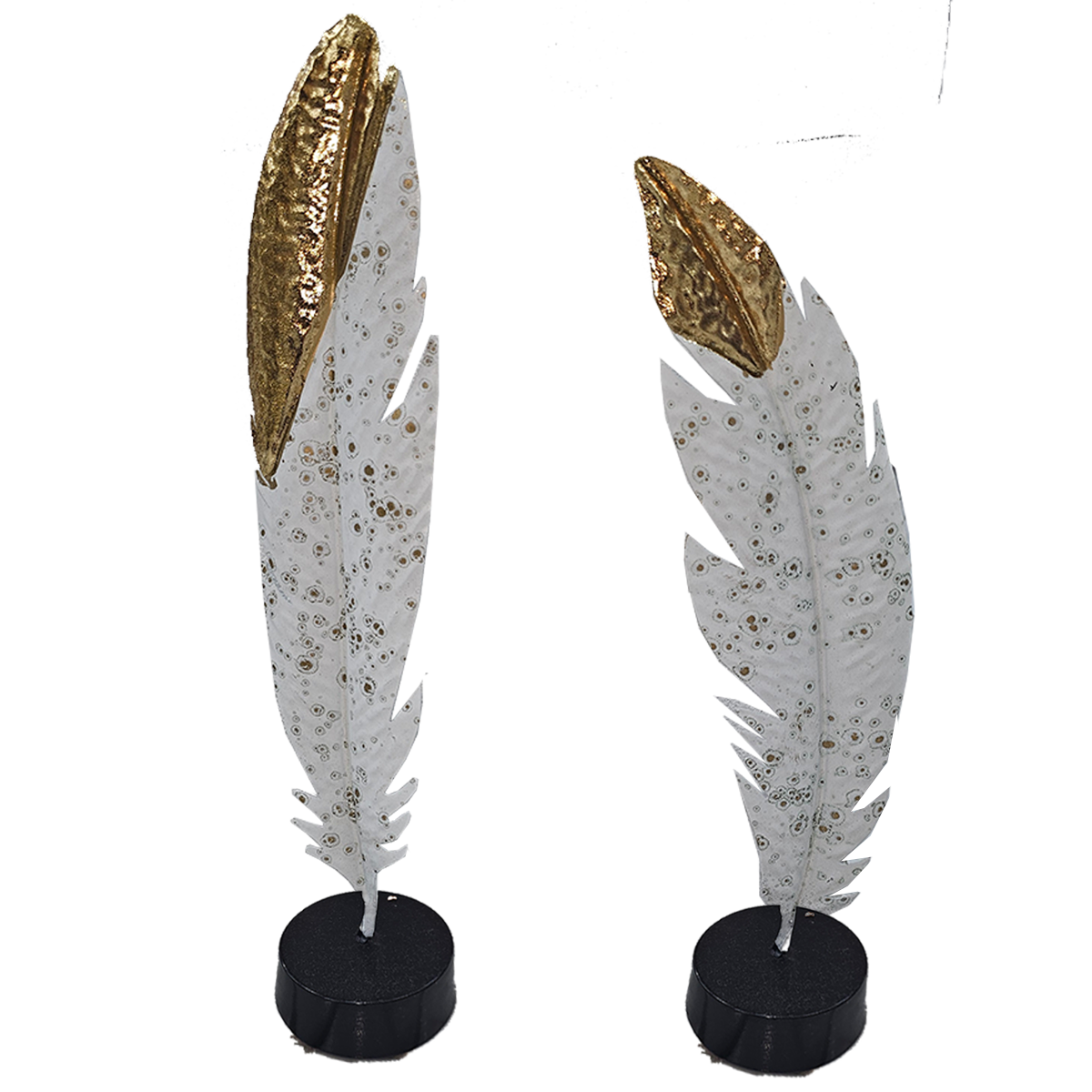 Metal Feather Decor