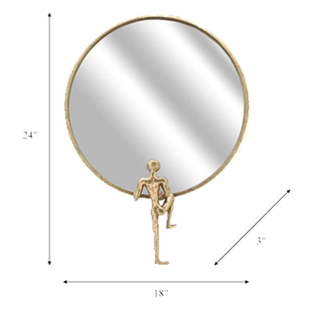 Decorative 3D Metal Wall Mirror