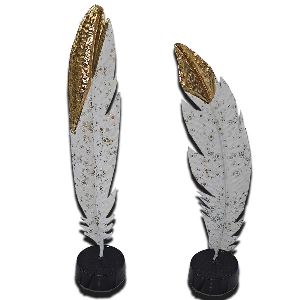 Metal Feather Decor