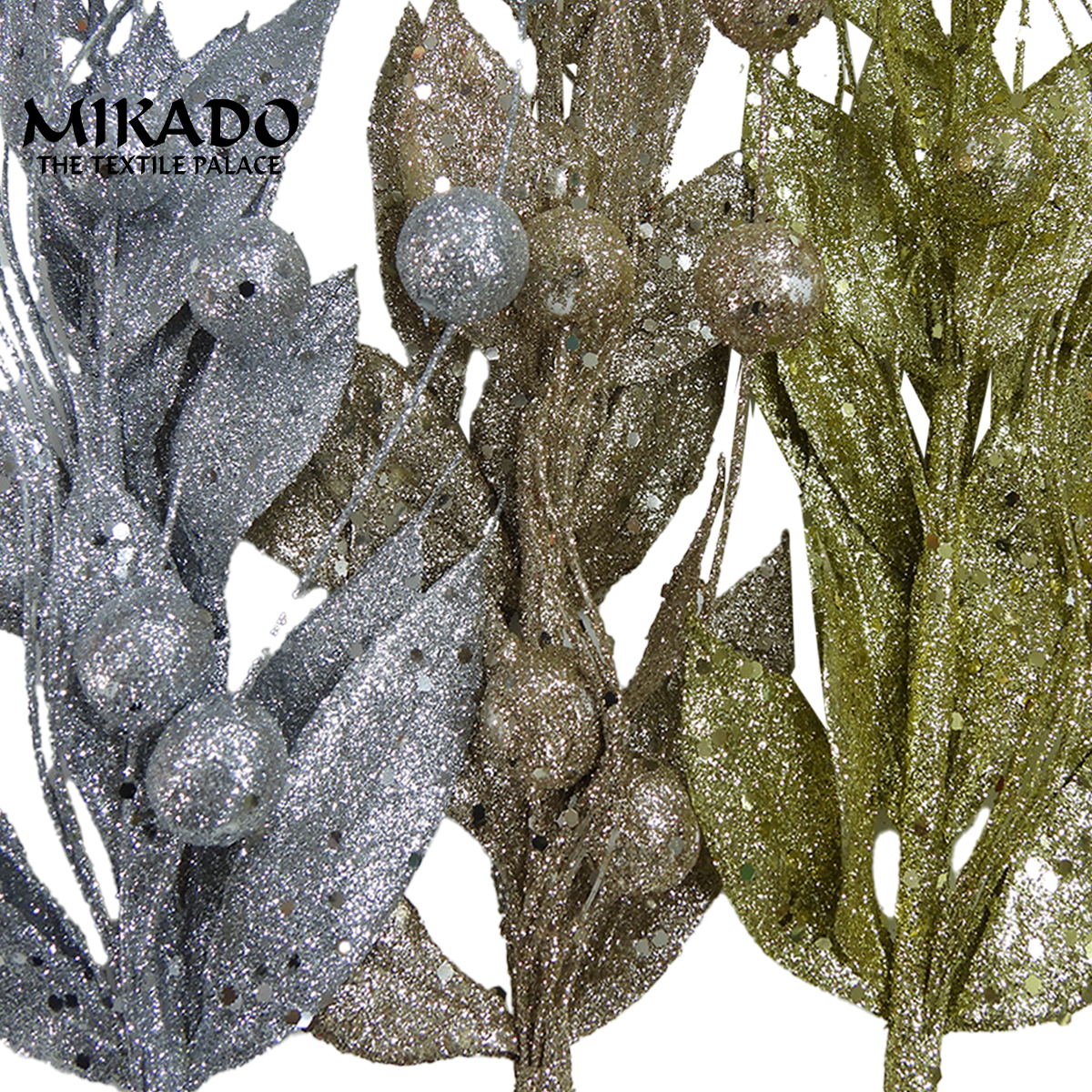 Glittered Berry Spray | Decorative | Floral Accent