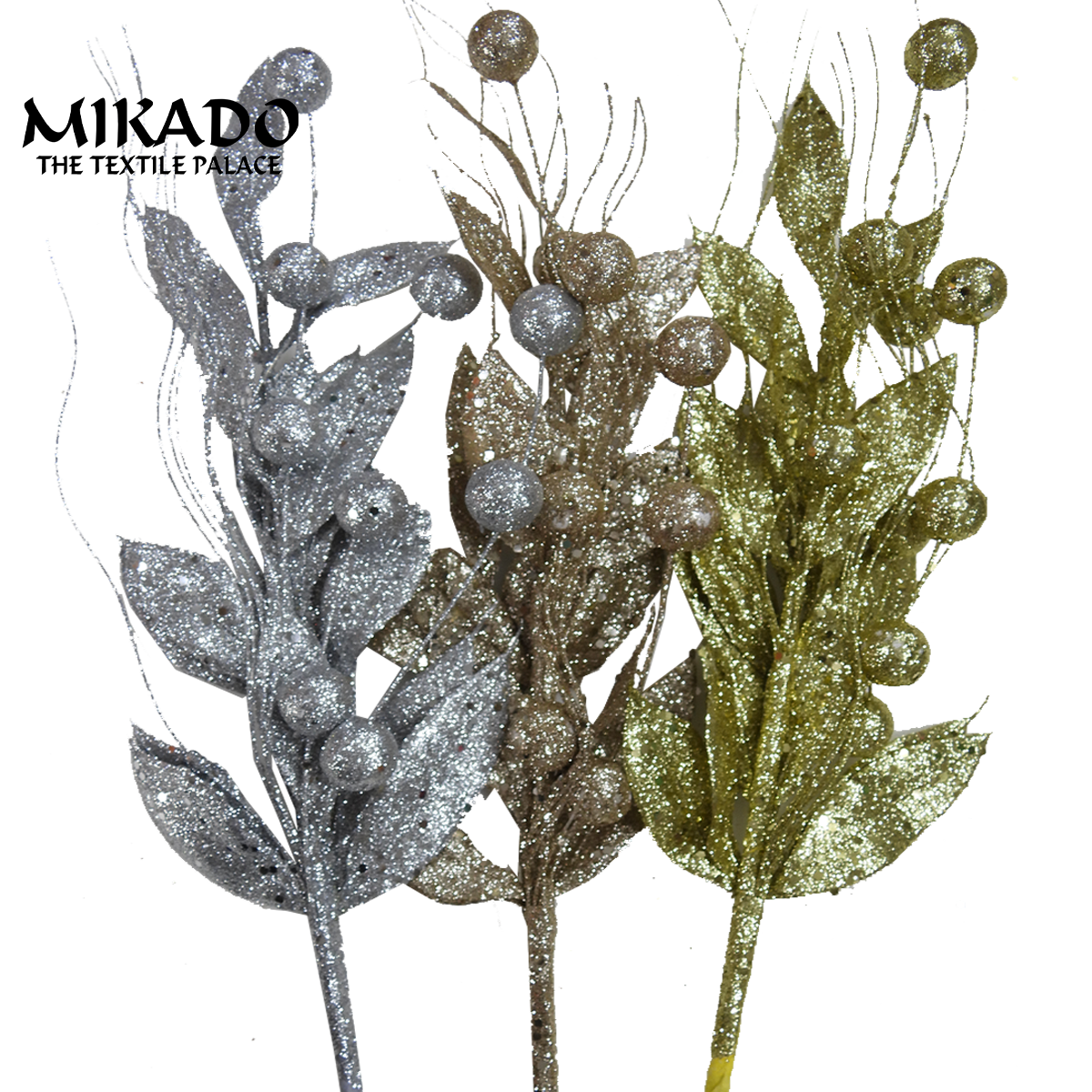 Glittered Berry Spray | Decorative | Floral Accent
