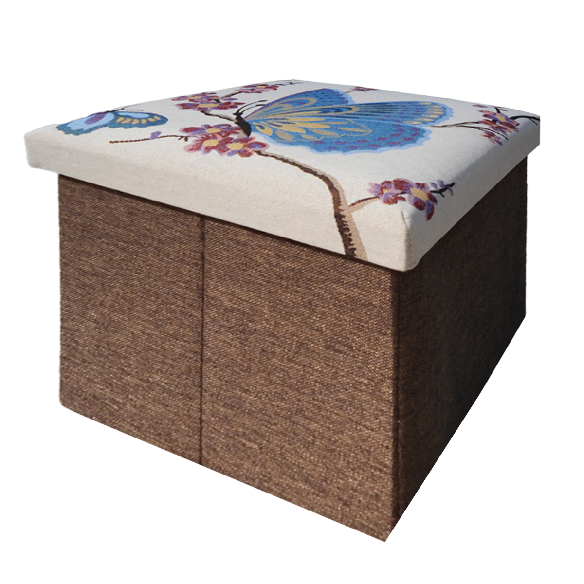 Foldable Ottoman Storage Box - Tapestry, Cube