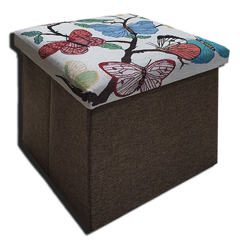 Foldable Ottoman Storage Box - Tapestry, Cube