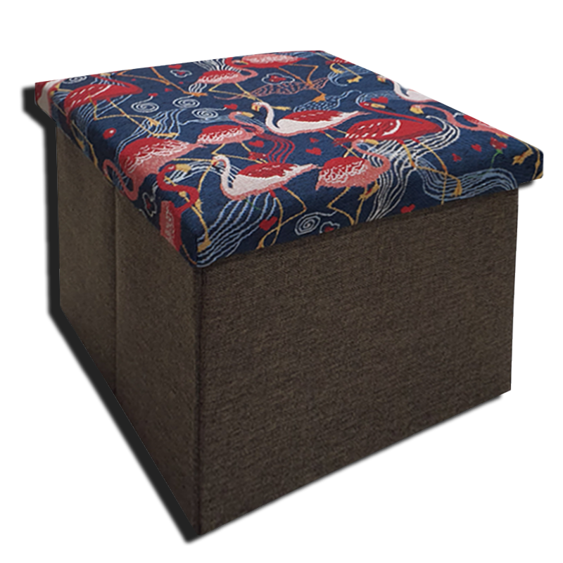 Foldable Ottoman Storage Box - Tapestry, Cube