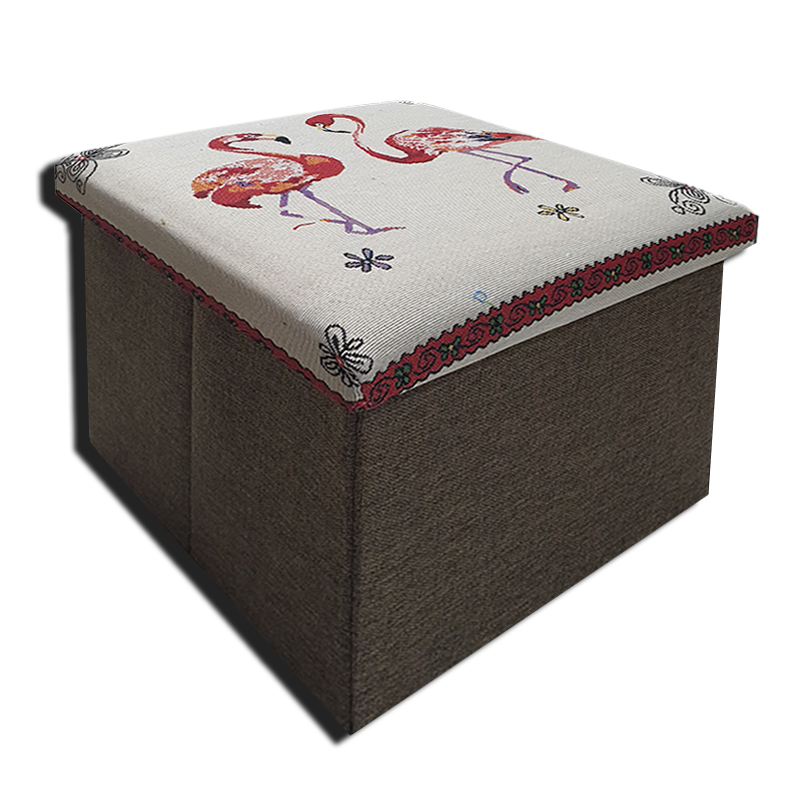 Foldable Ottoman Storage Box - Tapestry, Cube