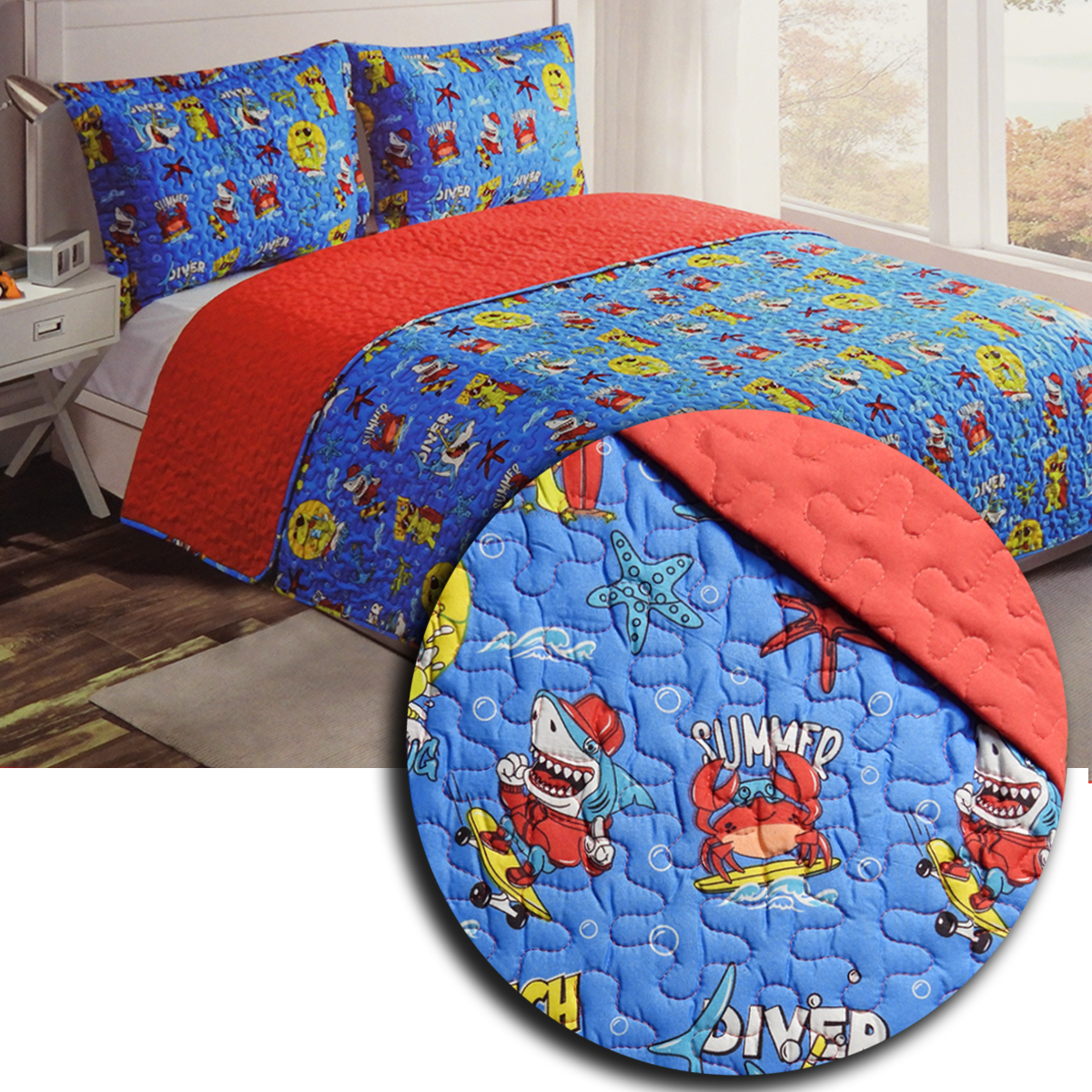 Reversible Quilt Set - Kids