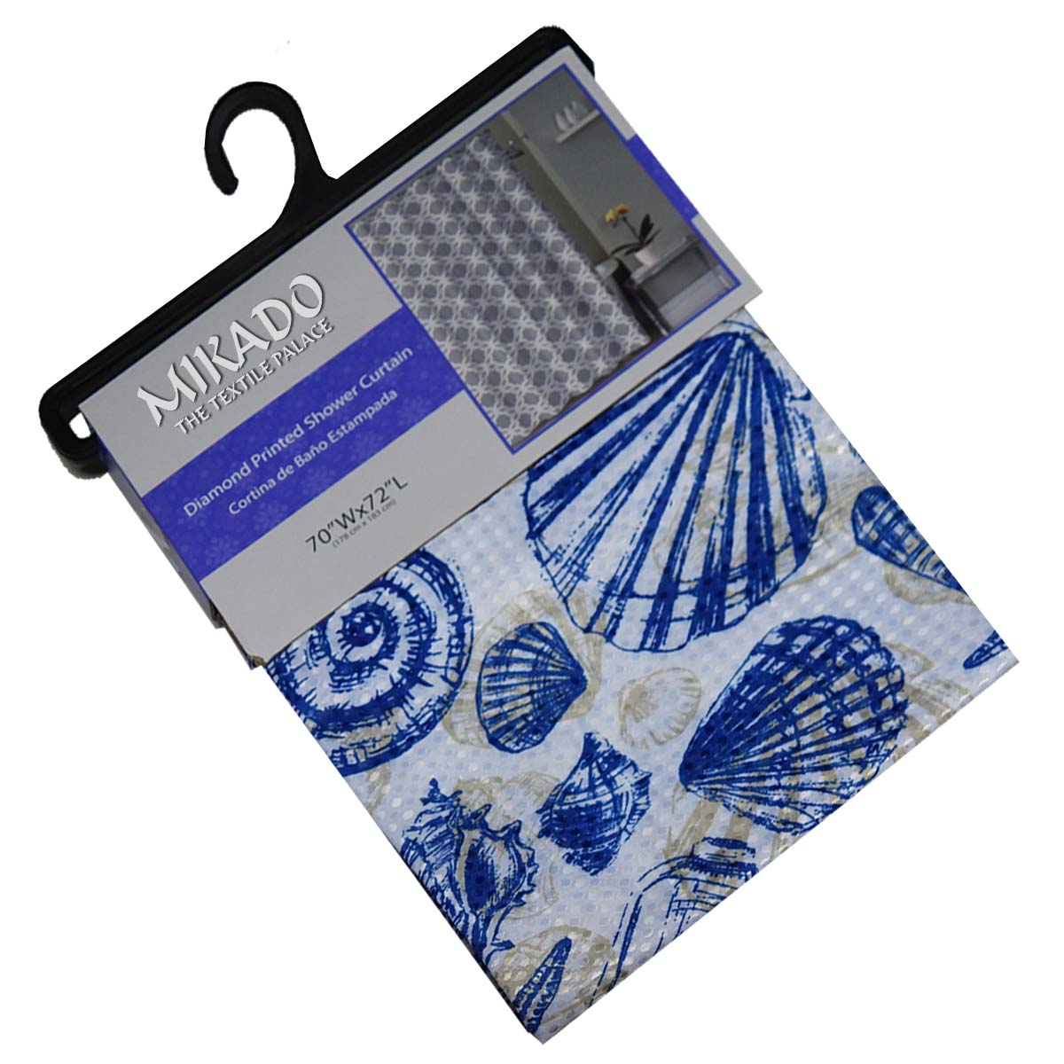 Diamond Printed Shower Curtain