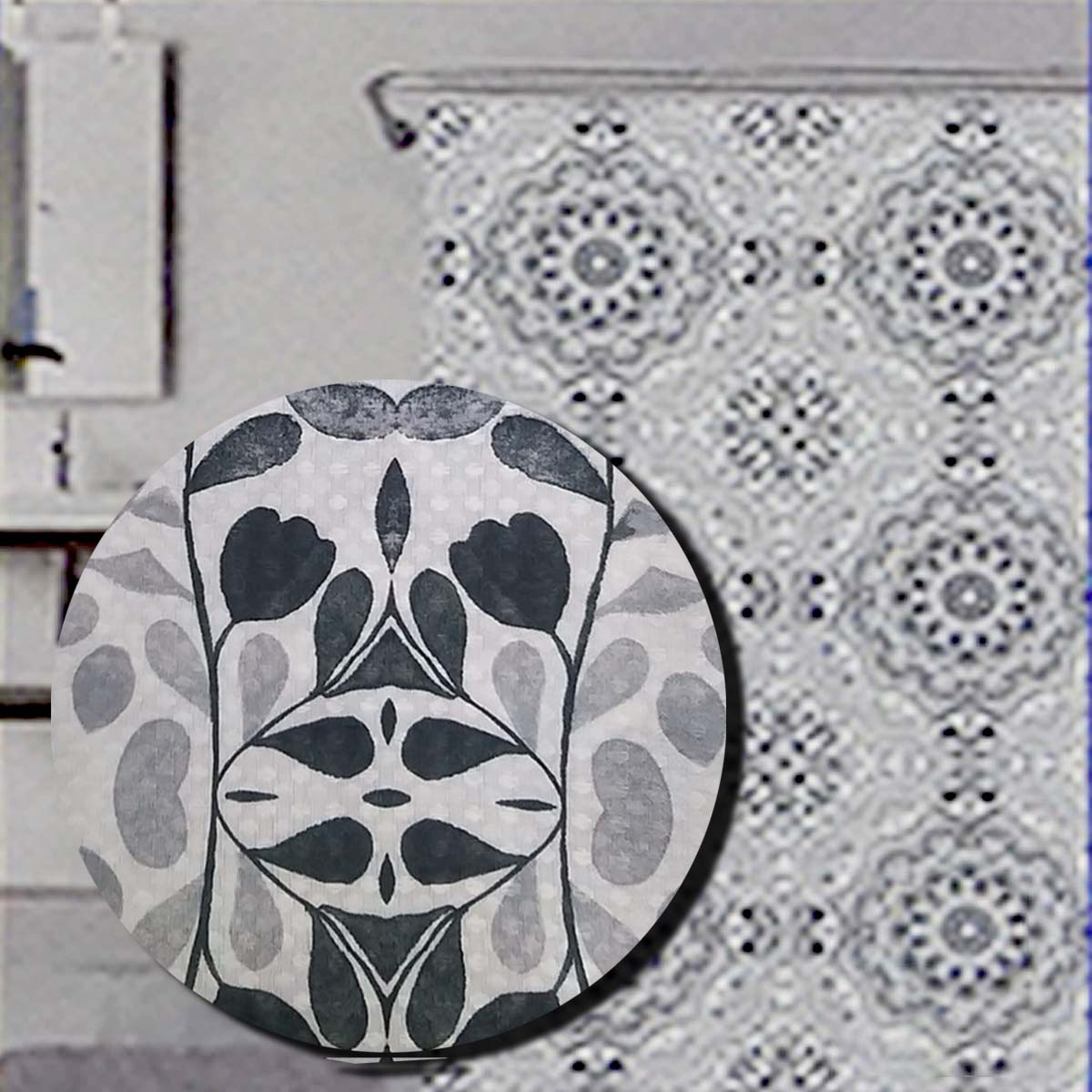 Diamond Printed Shower Curtain