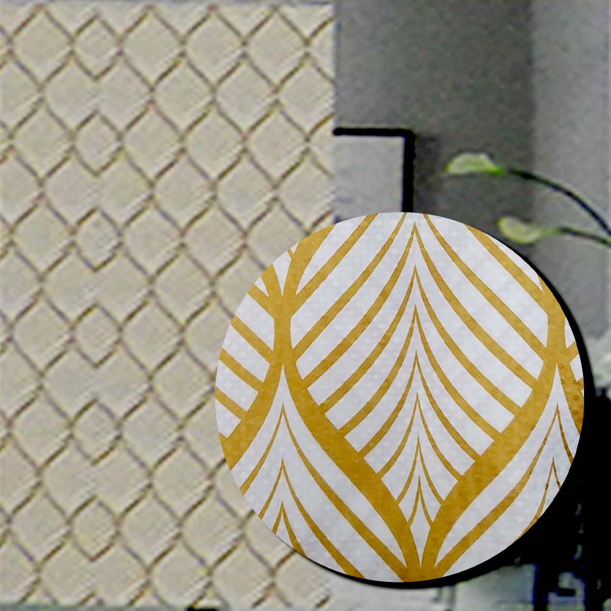 Diamond Printed Shower Curtain