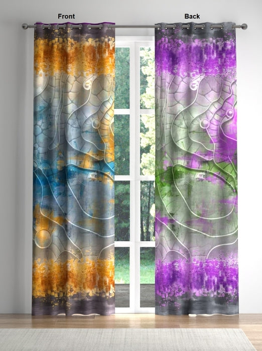 Twin Blossom Reversible Blackout Panel