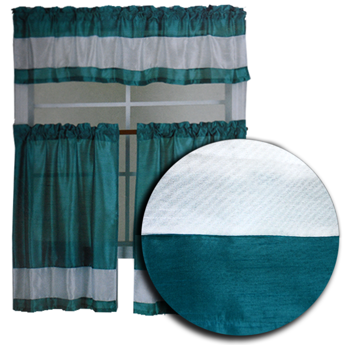 Stella Faux Silk Kitchen Curtain