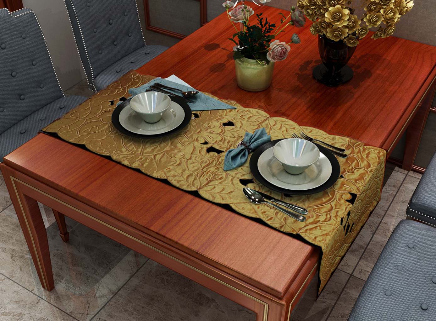 Embroidered Table Runner