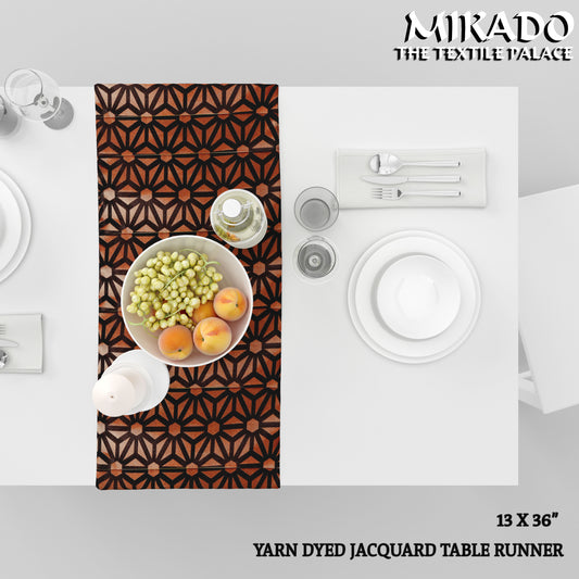 Yarn Dyed Jacquard Table Runner