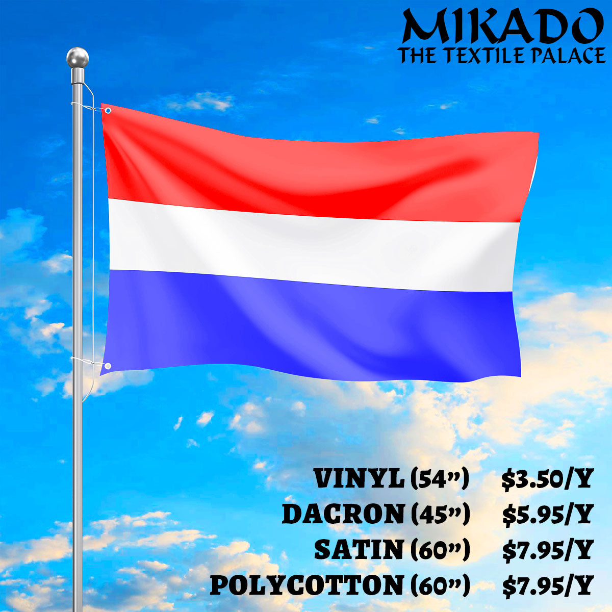 Political Flag Patterned Fabric