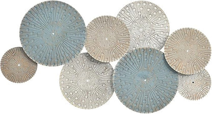 Modern Metal 3D Wall Sculpture - Abstract Lily Pads