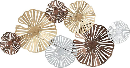Abstract Floral Metal Wall Sculpture
