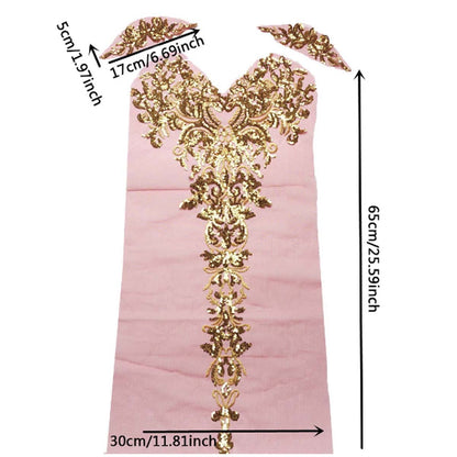 Gold Sparkle Appliquée (3pc)