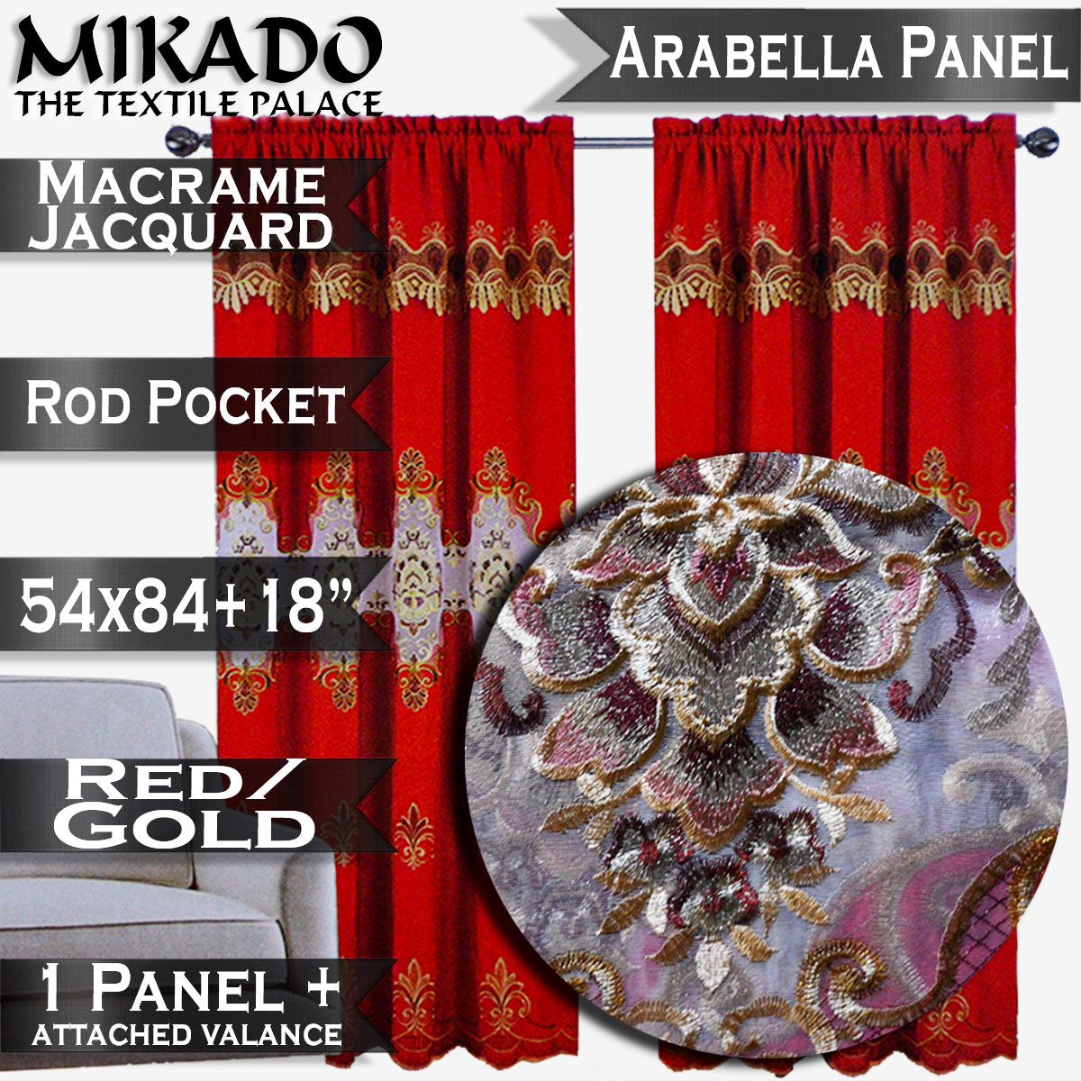 Arabella Jacquard Macrame Panel