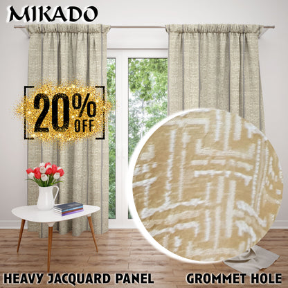 Basko Weave Panel & Kitchen Curtain