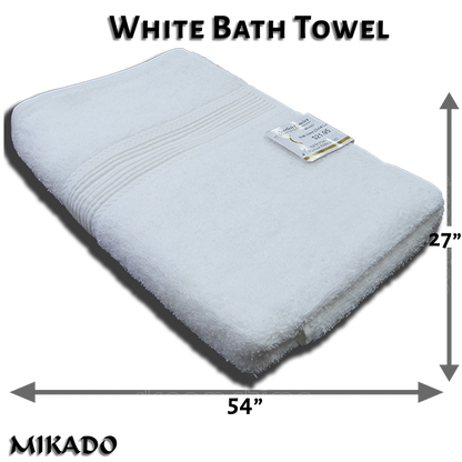 Cotton Bath Towel - White