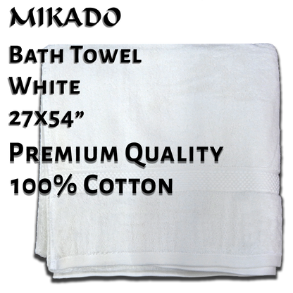 Cotton Bath Towel - White