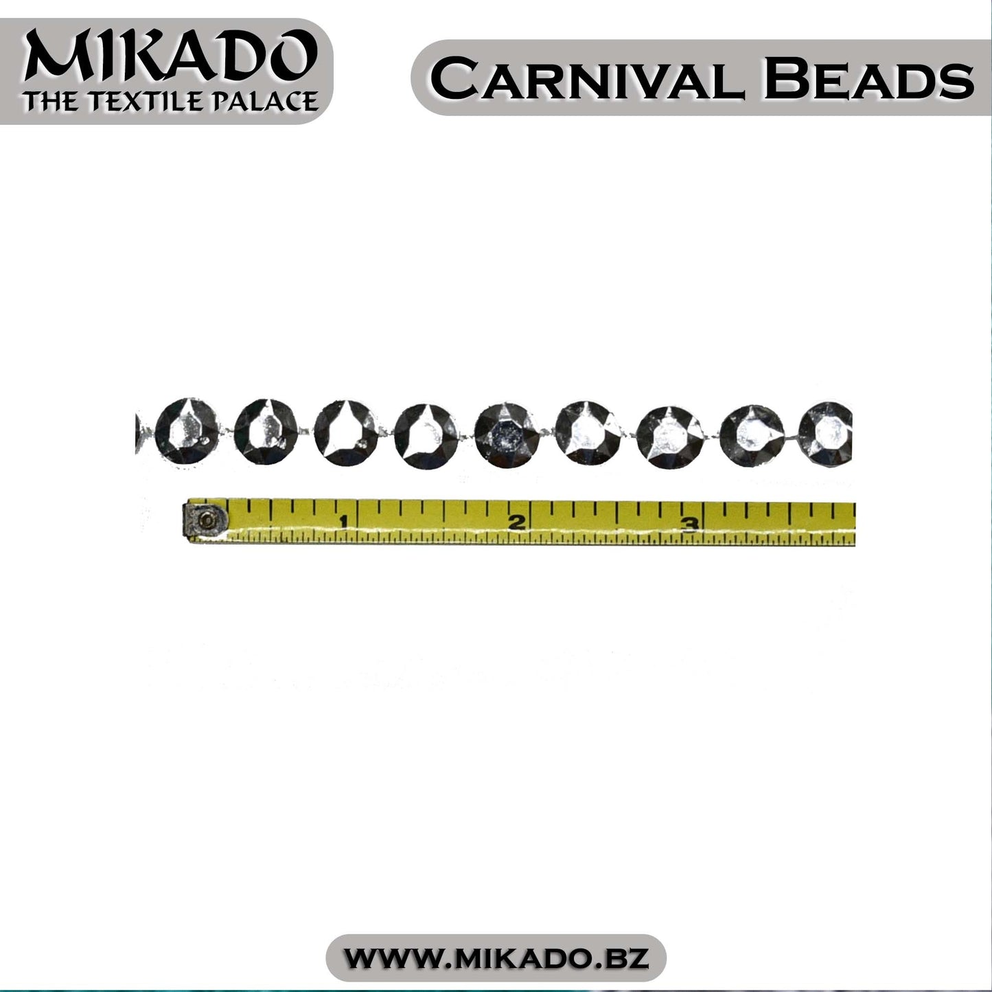 Carnival Bead Necklace - Flat Round Beads