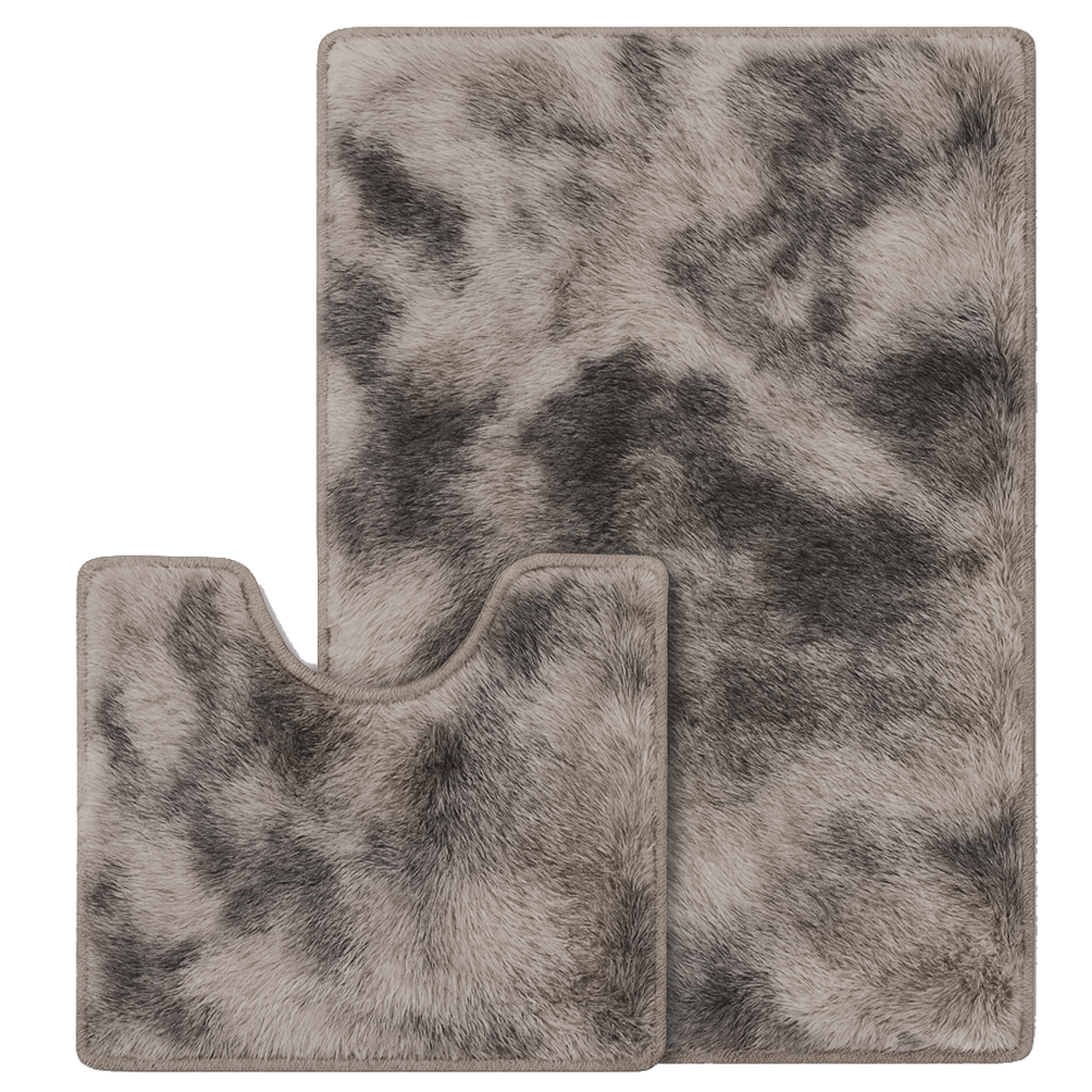 Faux Fur Bathroom Rug Set | 2 pieces