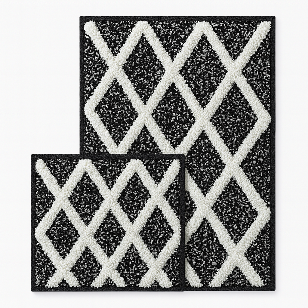 Diane Cotton Bathroom Rug Set | 2 pieces