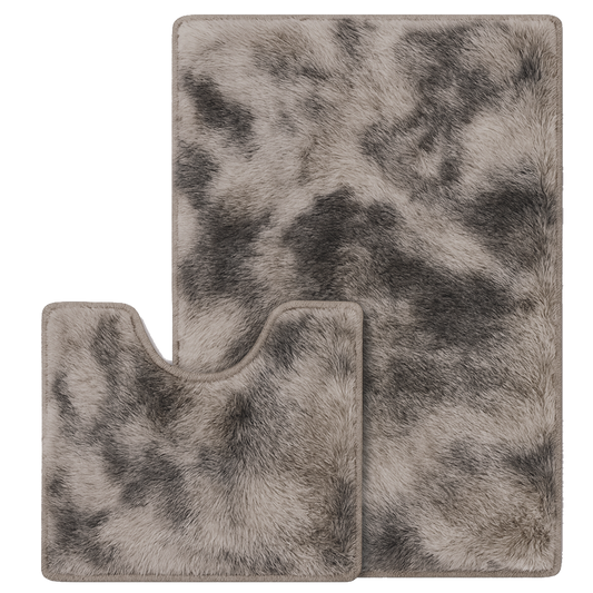 Faux Fur Bathroom Rug Set | 2 pieces
