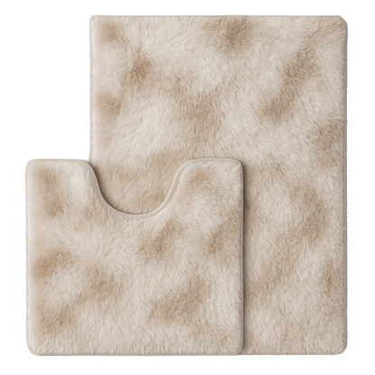 Faux Fur Bathroom Rug Set | 2 pieces