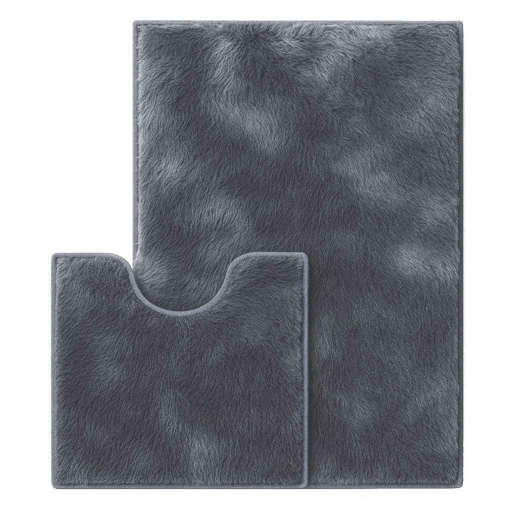 Faux Fur Bathroom Rug Set | 2 pieces