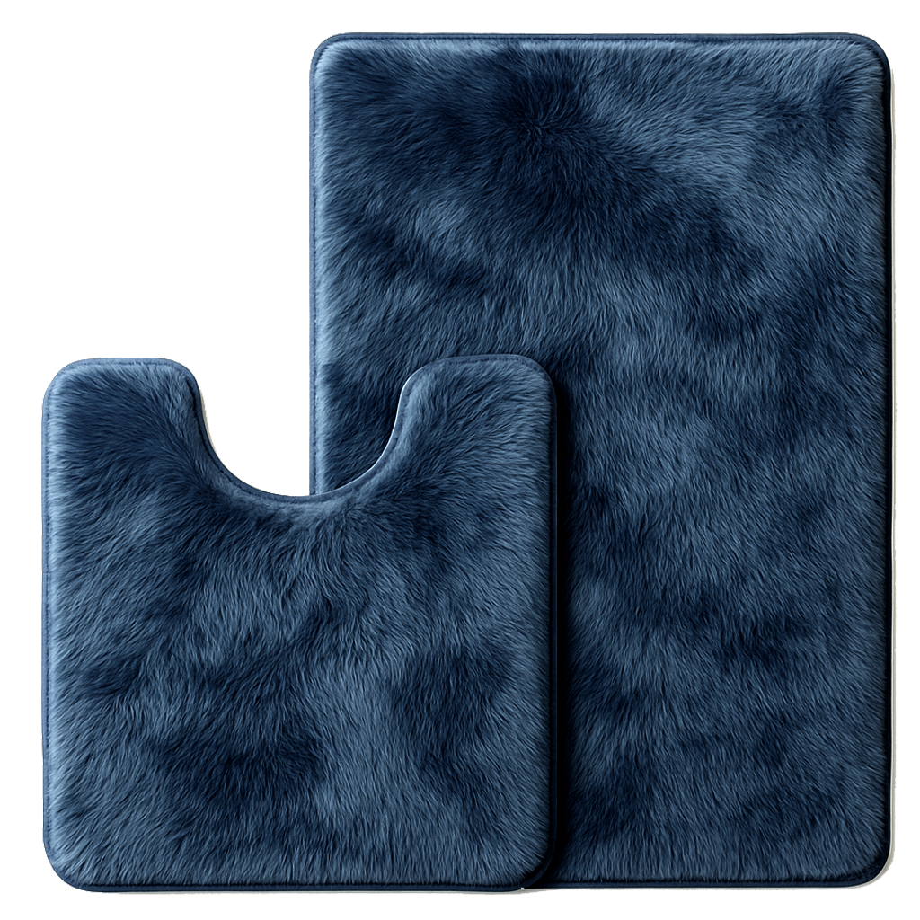 Faux Fur Bathroom Rug Set | 2 pieces
