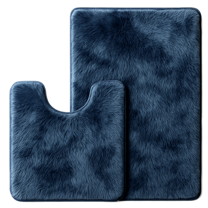 Faux Fur Bathroom Rug Set | 2 pieces