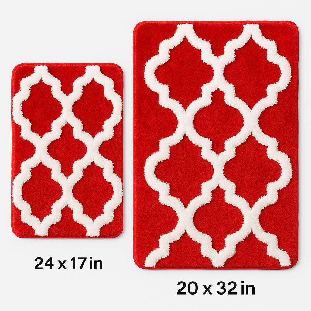 Freda Cotton Bathroom Rug Set | 2 pieces