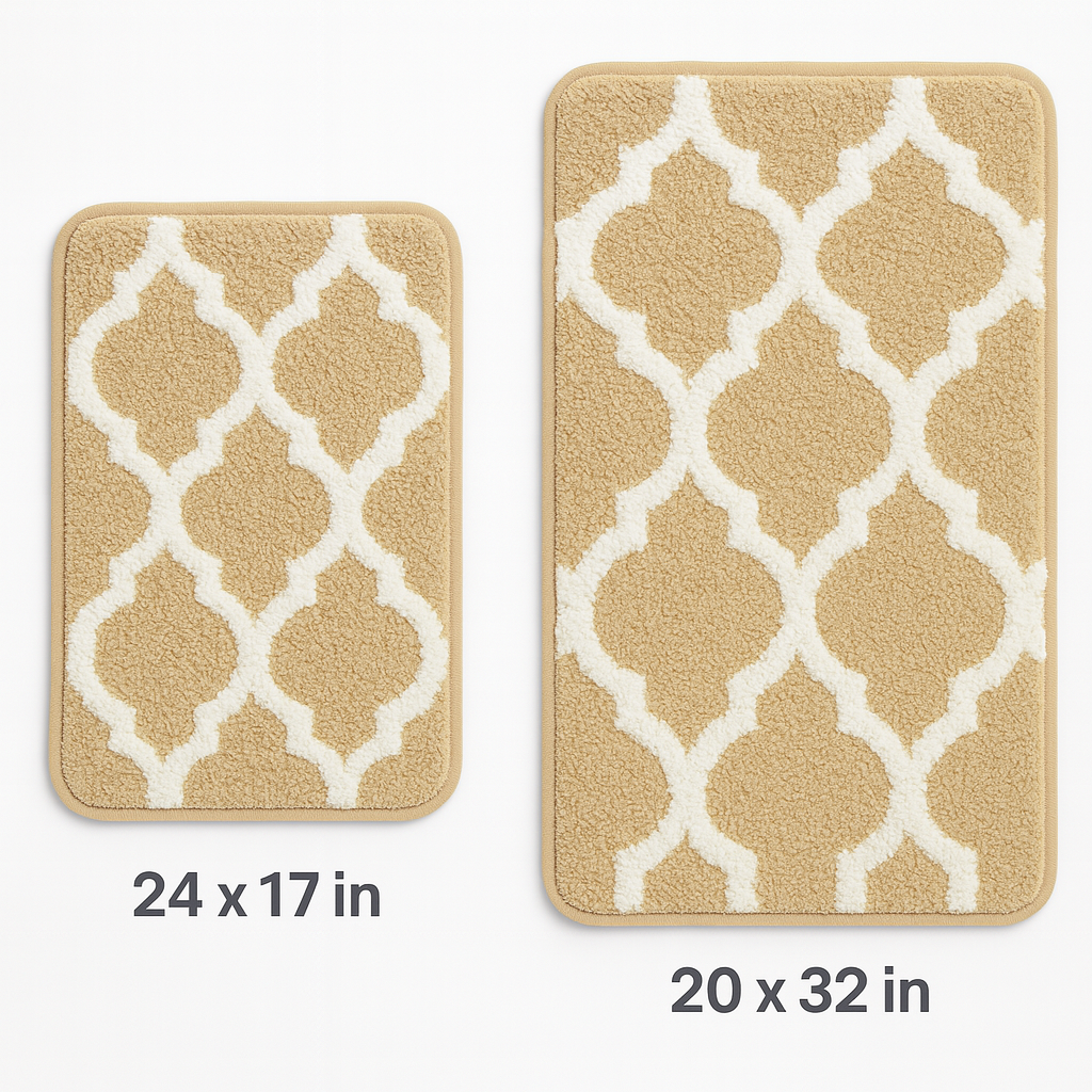 Freda Cotton Bathroom Rug Set | 2 pieces