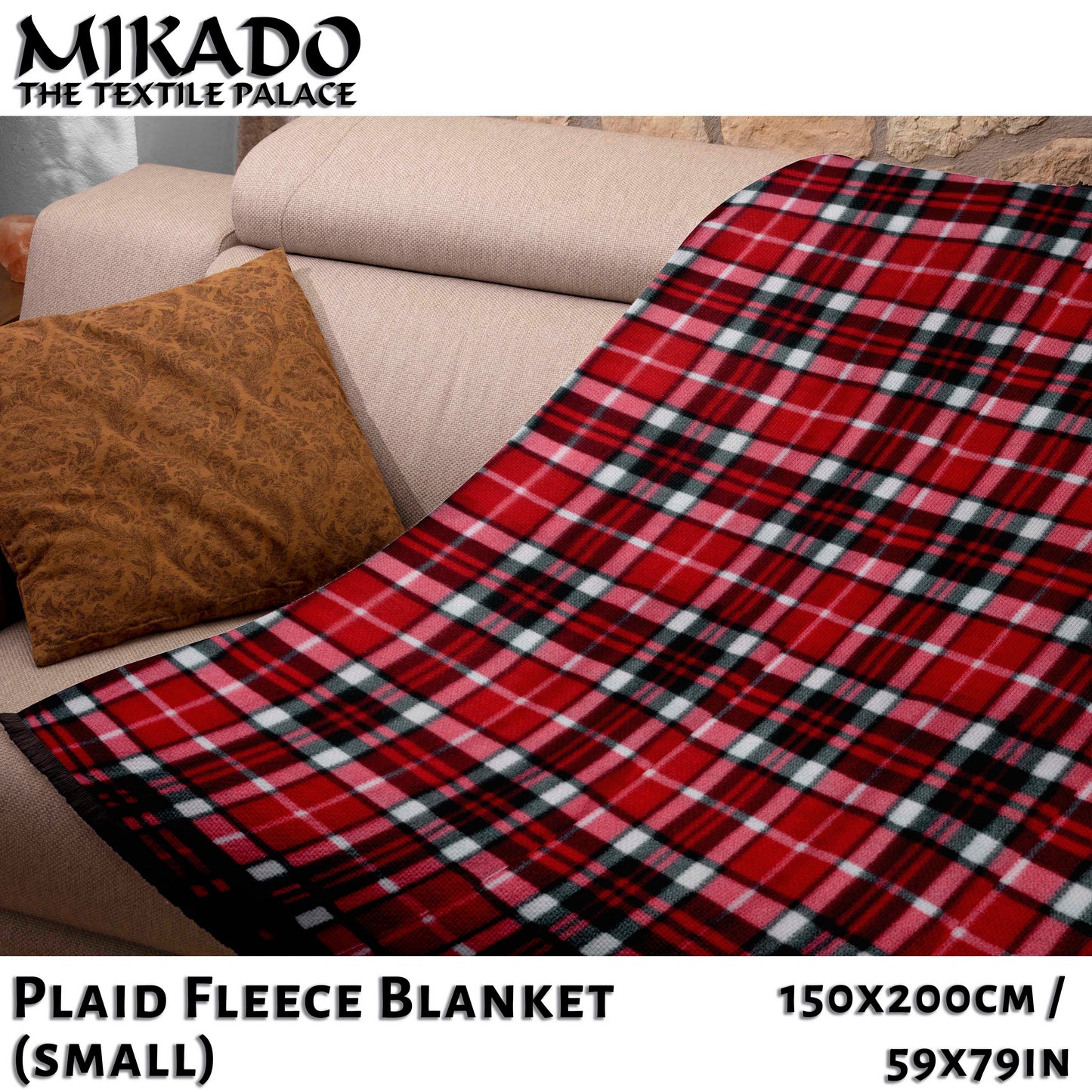 Plaid Flannel Throw Blanket