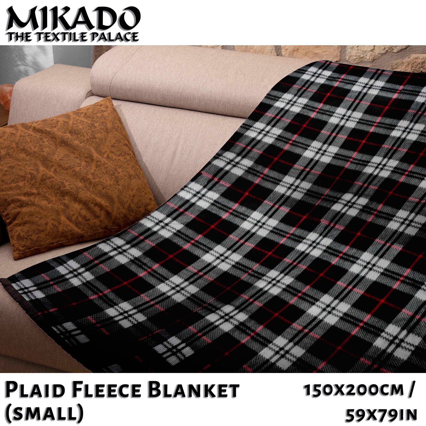 Plaid Flannel Throw Blanket