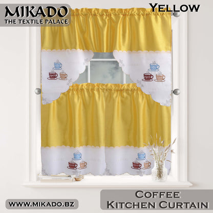 Chef Embroidered Kitchen Curtain (Design #1 & #2)