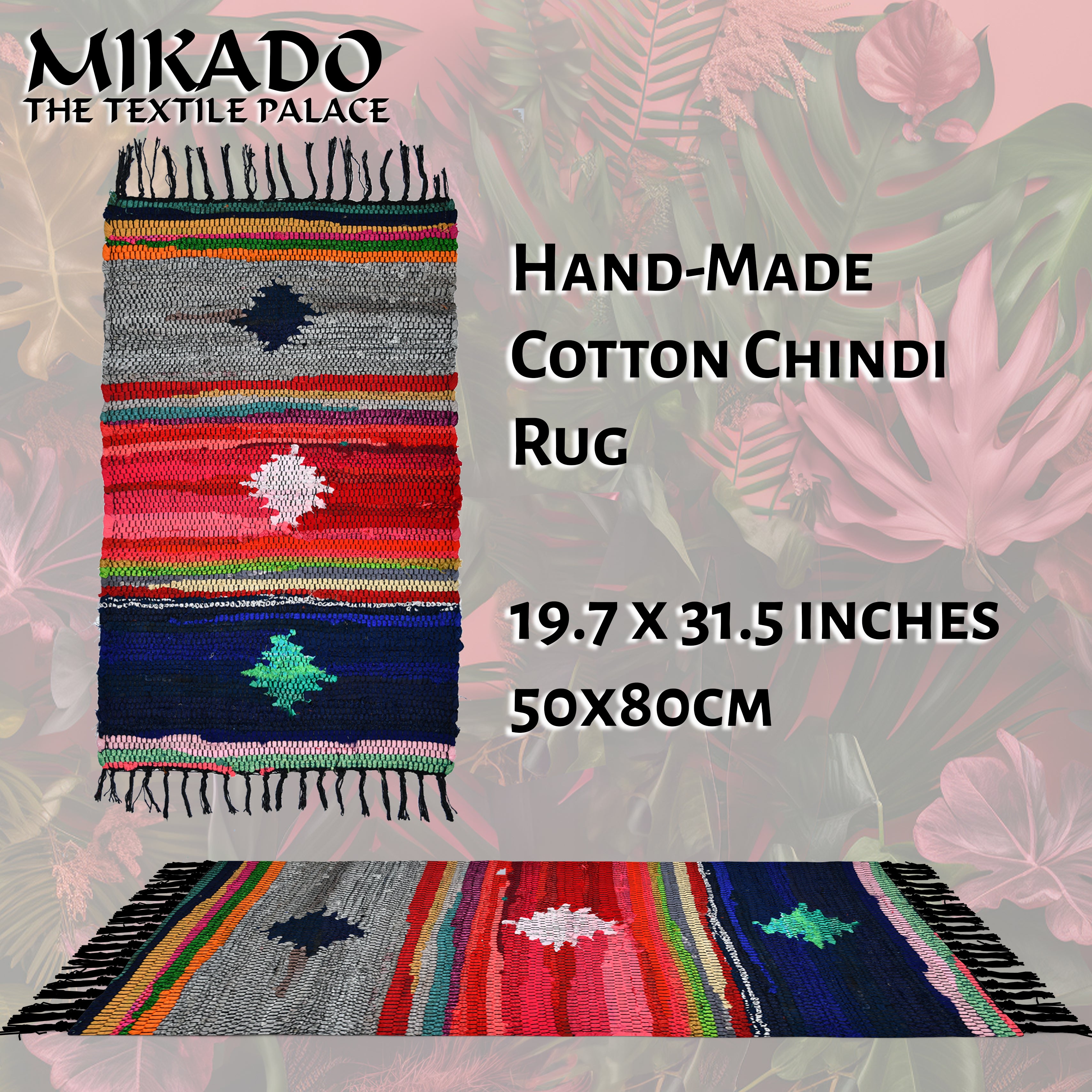 Coinkite Rug Hand-Made Cotton Chindi Rug – Mikado Store