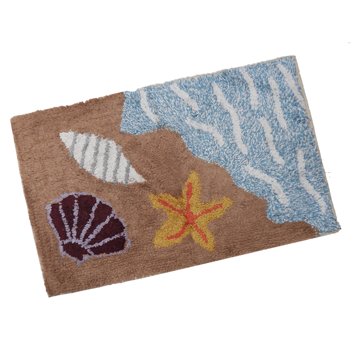Cotton Floor Mat (Beach, Fish)
